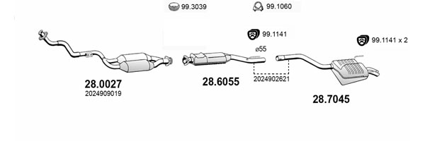 Sistem de esapament ART4014 ASSO