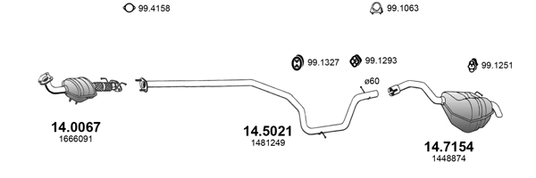 Sistem de esapament ART4088 ASSO