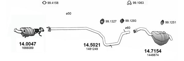 Sistem de esapament ART4105 ASSO