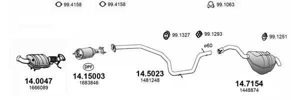 Sistem de esapament ART4107 ASSO