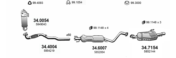Sistem de esapament ART4333 ASSO
