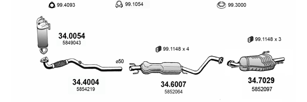 Sistem de esapament ART4334 ASSO