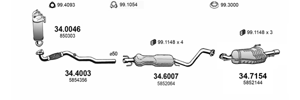 Sistem de esapament ART4341 ASSO