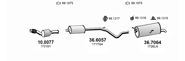 Sistem de esapament ART4401 ASSO