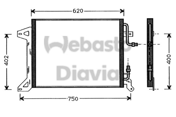 Condensator, climatizare 82D0225294A WEBASTO