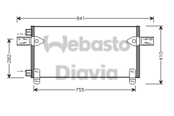 Condensator, climatizare 82D0225575A WEBASTO