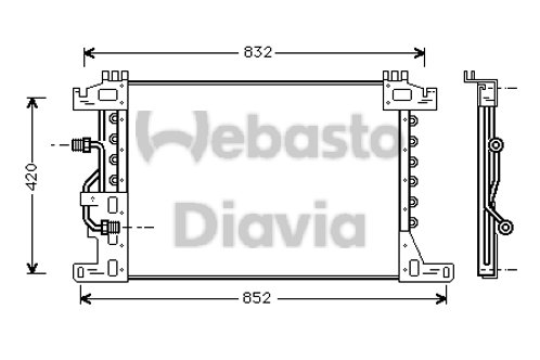 Condensator, climatizare 82D0226214MA WEBASTO