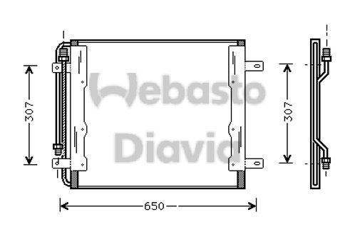 Condensator, climatizare 82D0226215MA WEBASTO