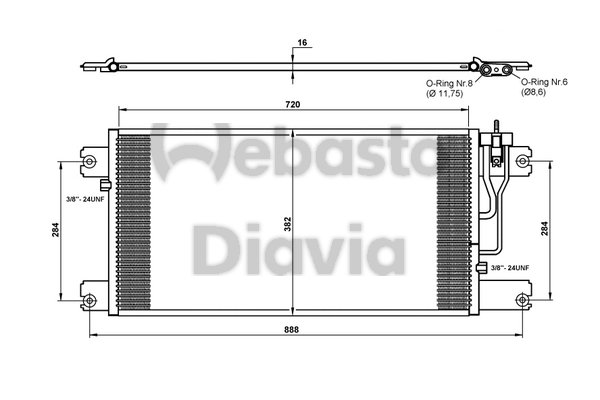 Condensator, climatizare 82D0226242MA WEBASTO