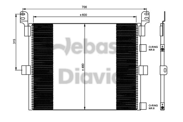Condensator, climatizare 82D0226247MA WEBASTO