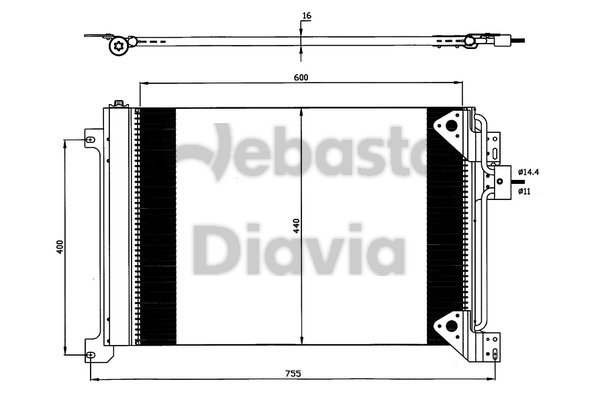 Condensator, climatizare 82D0226254MA WEBASTO