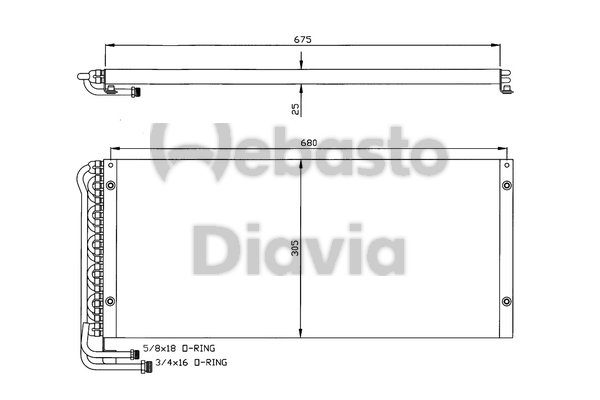 Condensator, climatizare 82D0226258MA WEBASTO