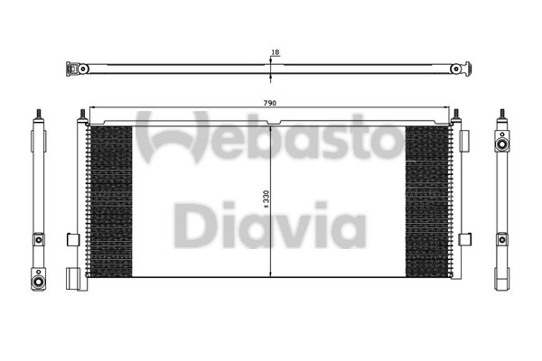 Condensator, climatizare 82D0226260MA WEBASTO