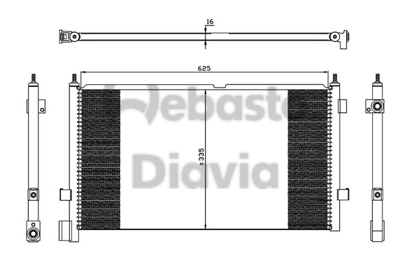 Condensator, climatizare 82D0226262MA WEBASTO