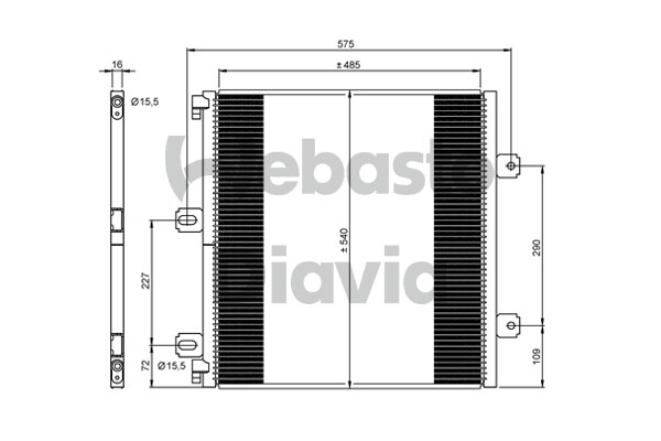 Condensator, climatizare 82D0226278MA WEBASTO