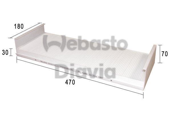 Filtru, aer habitaclu 82D0325170A WEBASTO