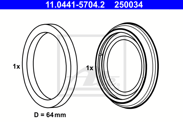 Set garnituri, Etrier frana 11.0441-5704.2 ATE