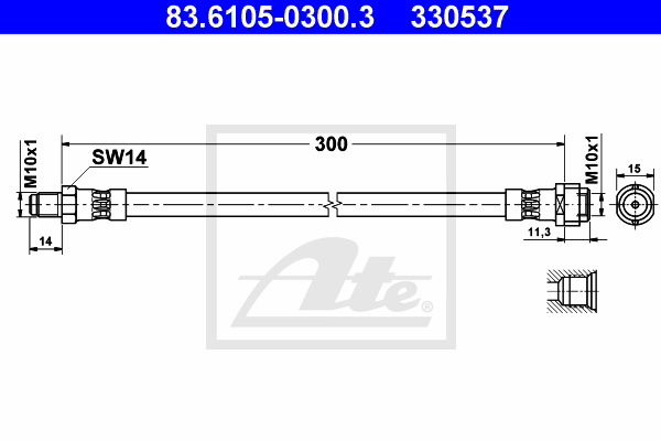 Furtun frana 83.6105-0300.3 ATE