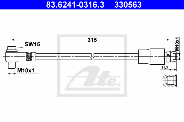 Furtun frana 83.6241-0316.3 ATE