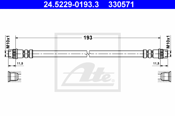 Furtun frana 24.5229-0193.3 ATE