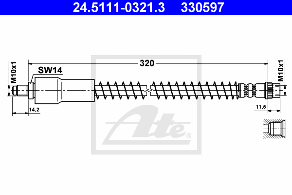 Furtun frana 24.5111-0321.3 ATE