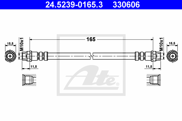 Furtun frana 24.5239-0165.3 ATE