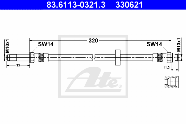 Furtun frana 83.6113-0321.3 ATE