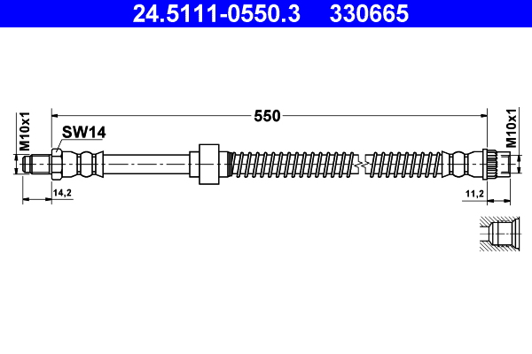 Furtun frana 24.5111-0550.3 ATE