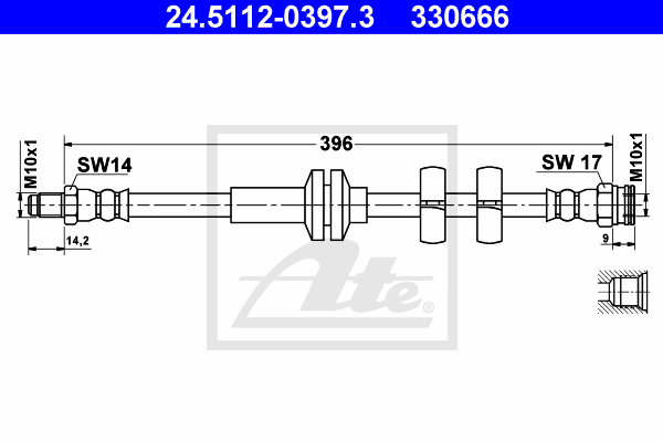 Furtun frana 24.5112-0397.3 ATE