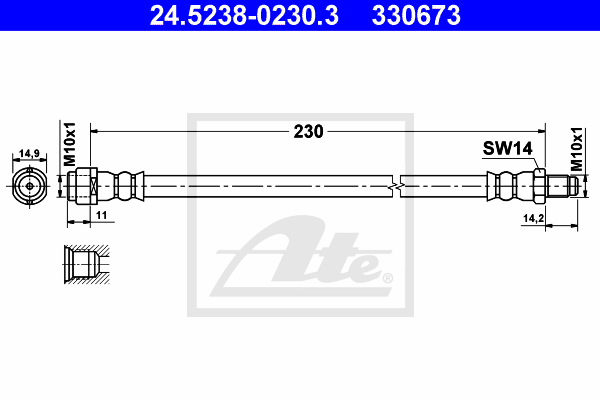 Furtun frana 24.5238-0230.3 ATE