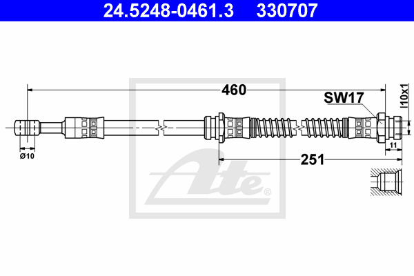 Furtun frana 24.5248-0461.3 ATE