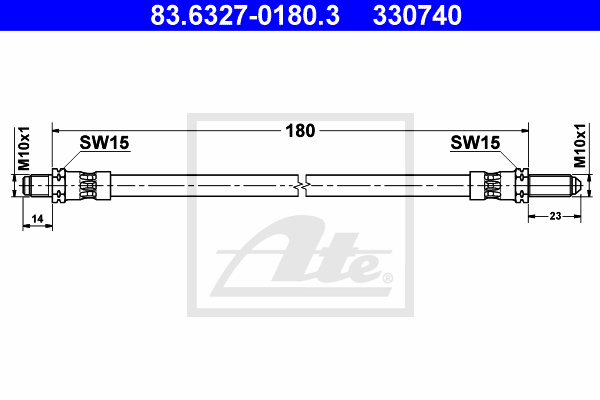 Furtun frana 83.6327-0180.3 ATE