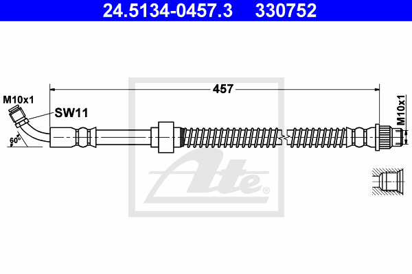 Furtun frana 24.5134-0457.3 ATE