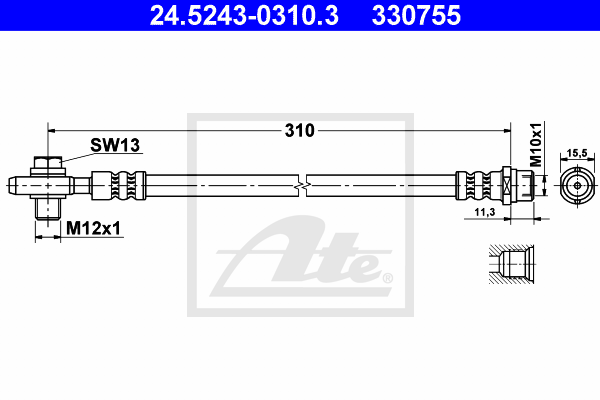 Furtun frana 24.5243-0310.3 ATE