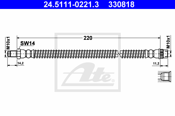 Furtun frana 24.5111-0221.3 ATE