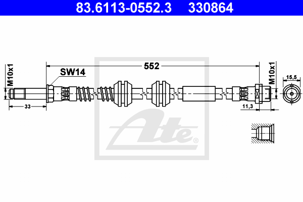 Furtun frana 83.6113-0552.3 ATE