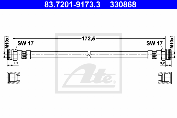 Furtun frana 83.7201-9173.3 ATE