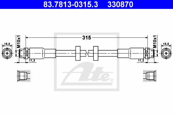 Furtun frana 83.7813-0315.3 ATE