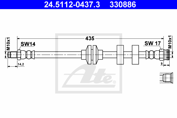 Furtun frana 24.5112-0437.3 ATE