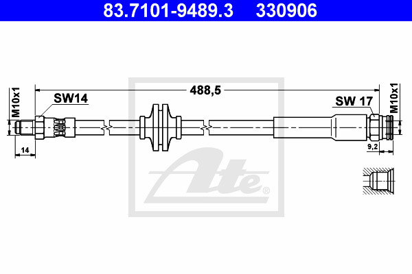 Furtun frana 83.7101-9489.3 ATE