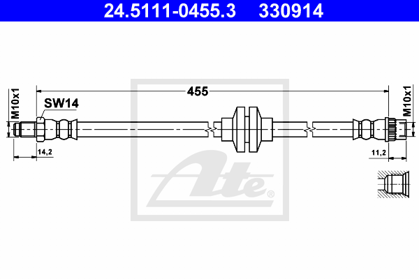 Furtun frana 24.5111-0455.3 ATE