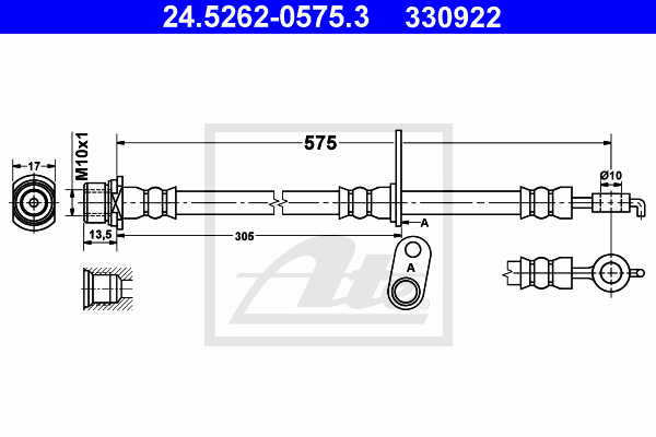 Furtun frana 24.5262-0575.3 ATE