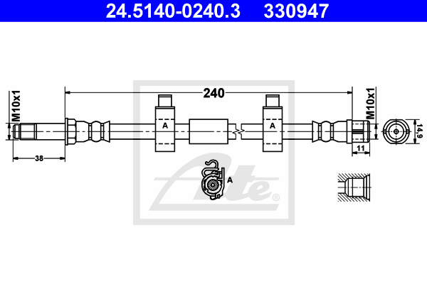 Furtun frana 24.5140-0240.3 ATE