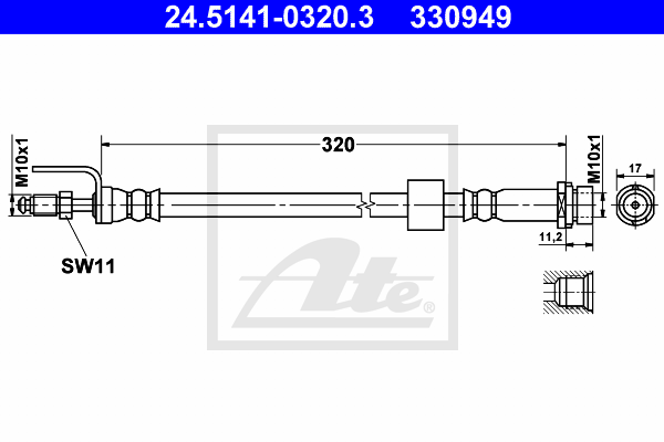 Furtun frana 24.5141-0320.3 ATE