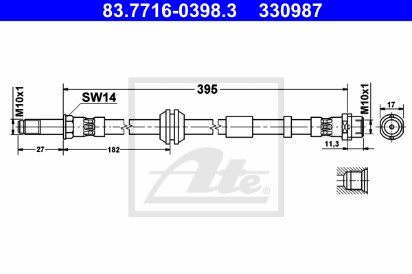 Furtun frana 83.7716-0398.3 ATE