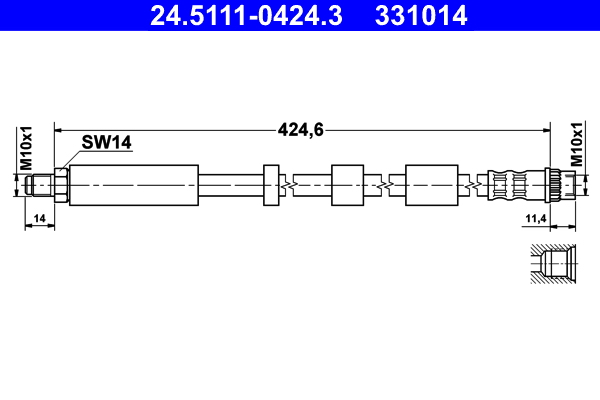 Furtun frana 24.5111-0424.3 ATE