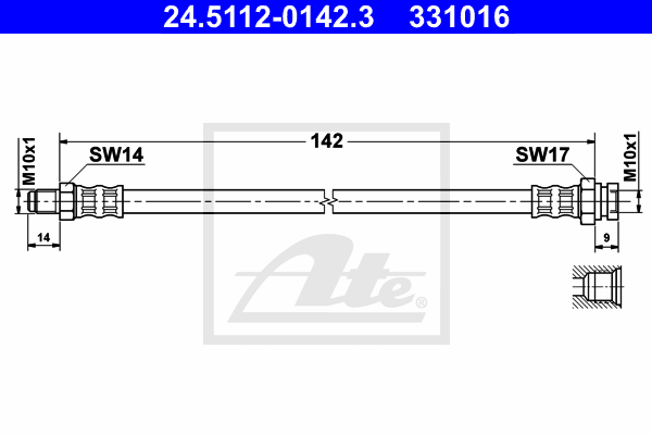 Furtun frana 24.5112-0142.3 ATE