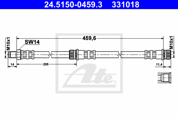 Furtun frana 24.5150-0459.3 ATE