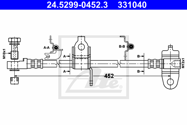 Furtun frana 24.5299-0452.3 ATE