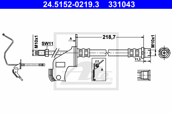 Furtun frana 24.5152-0219.3 ATE